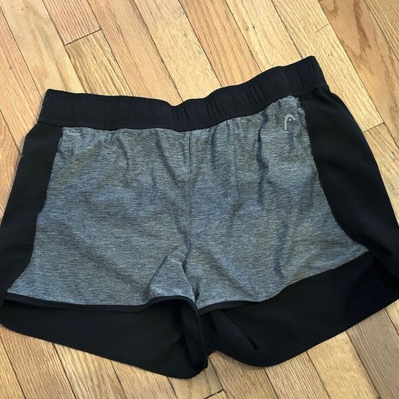 Head Womens Running Shorts Size Large‎ Gray and Black - Picture 1 of 1